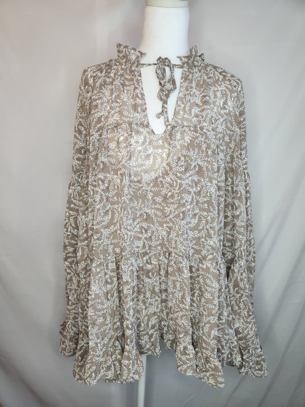 Beige Chiffon Blouse